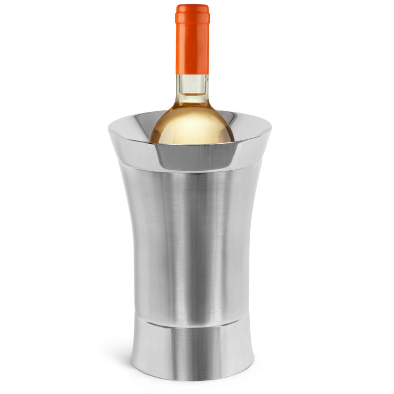 Prep & Savour StainlessSteel Wine Chiller Elegant Double Wall Bucket Single Insulated